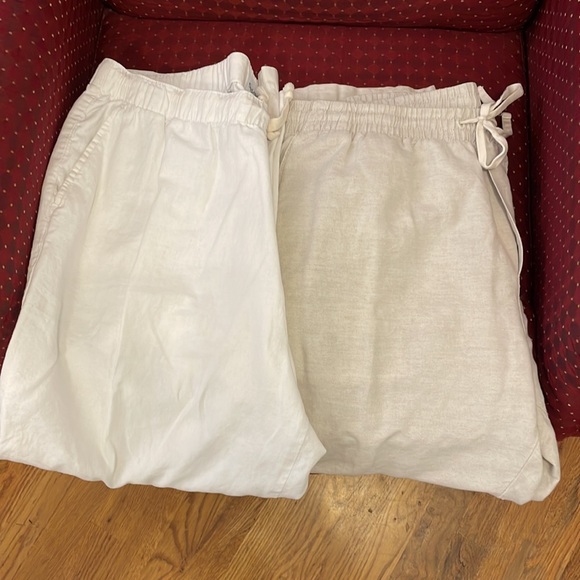 Linen vacation slacks, XL Men’s, 29 lengths-one white and one khaki - Picture 5 of 7